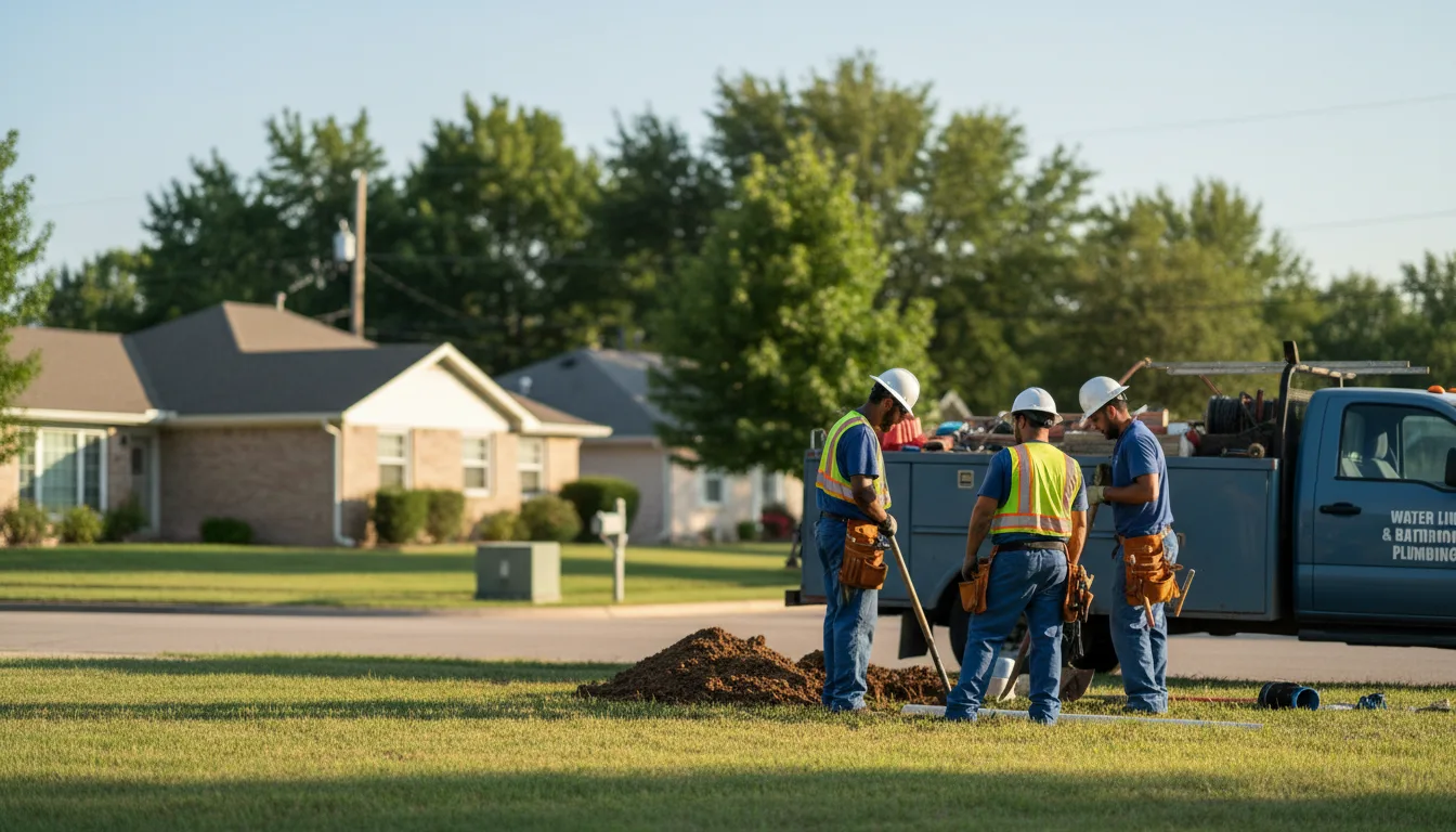 Residential water line and bathroom plumbing service in Danube, MN